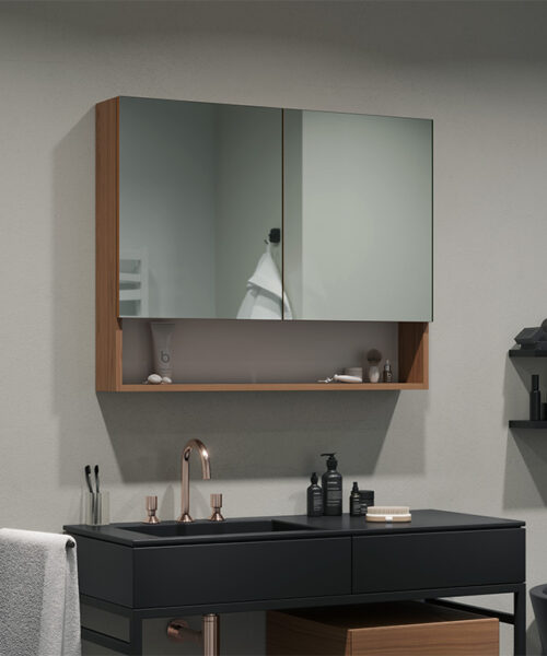 Bathroom cabinet with mirror Manea MULTI XL